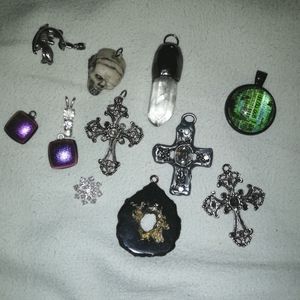 Various random pendants and charms